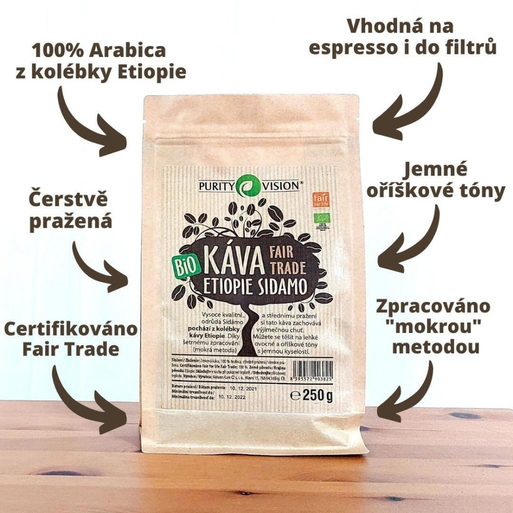 Fair Trade Bio Coffee beans Ethiopia Sidamo 1 kg
